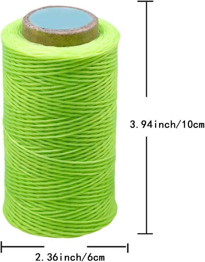 284Yards Leather Sewing Waxed Thread, 0.8mm Waxed Thread for Bookbinding | Waxed Thread for Bookbinding, Upholstery Thread Heavy Duty, Wax String for Leather Craft DIY/Bookbinding/Shoe Repairing