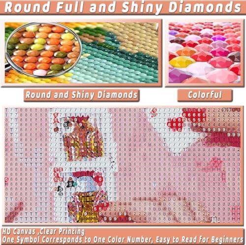 Pink Poker Diamond Art Kits for Adults Diamond Painting Kit for Beginner
