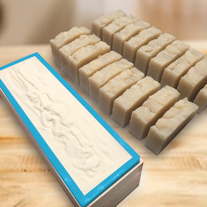 GNIEMCKIN Soap Loaf Box, 42 oz Silicone Soap Wood Box for Soap Making with Wooden Boxes, Set of 6, Soap Bar Box Can Be Used for Homemade Soap Produce, Soap Making, Ideal Size and Large Capacity.