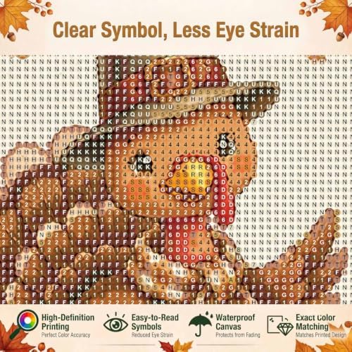 Thanksgiving Diamond Art Kits for Adults, Fall Turkey Diamond Painting