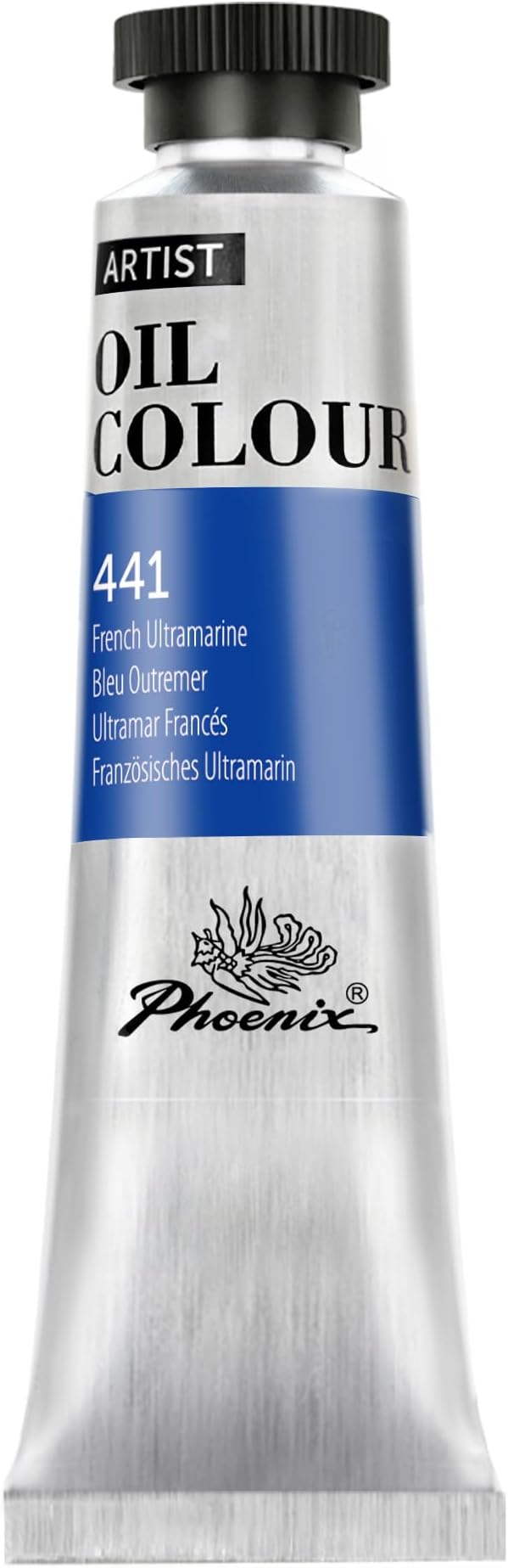 PHOENIX French Ultramarine Oil Paint - 40ml / 1.35 Fl oz. Single Tube - Artist Quality Oil Based Paint for Professionals