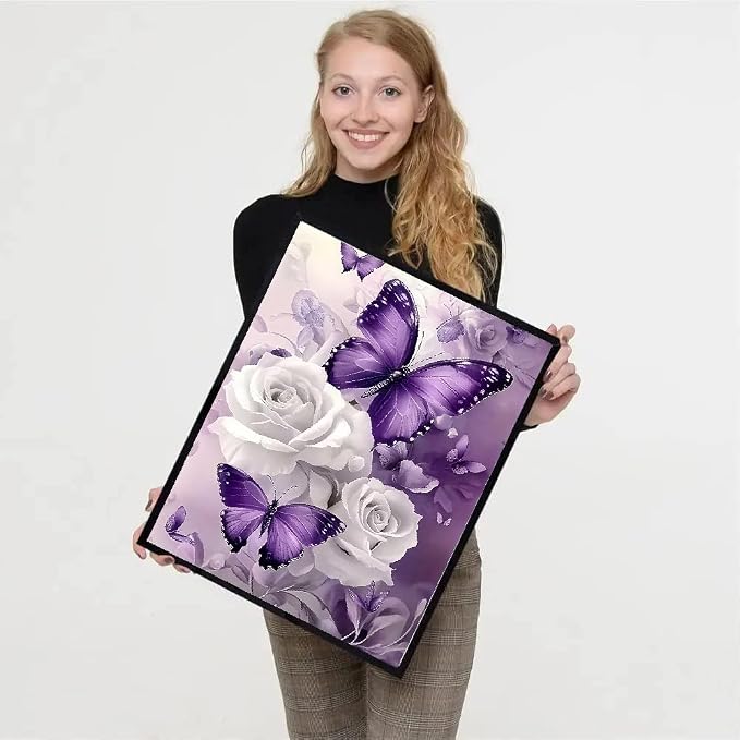 Diamond Art Kits for Adults,5D Butterfly Diamond Painting Kits 12X16 Inch