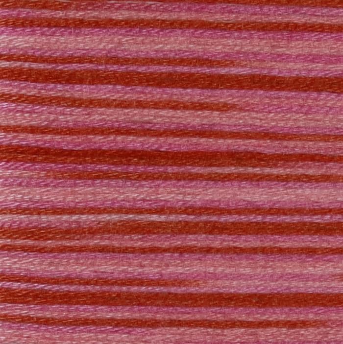 KCS Big skeins of 25 Meters Size 25 Color Variegated Cross Stitch Stranded Threads,6 skeins,4190