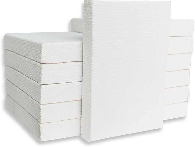 LWR CRAFTS Mini Stretched Canvas 2" X 3" Pack of 12