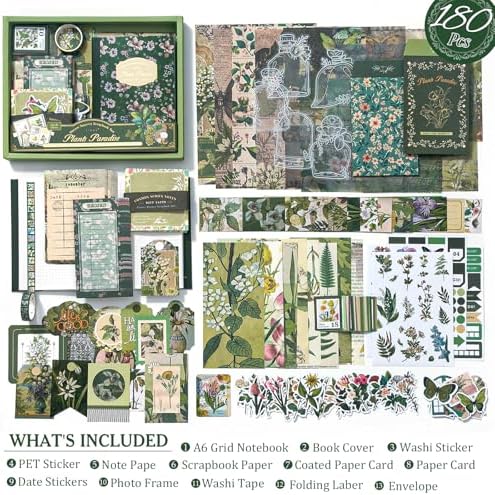 Scrapbook Supplies Kit, Vintage Junk journaling Supplies, Scrapbooking Kit