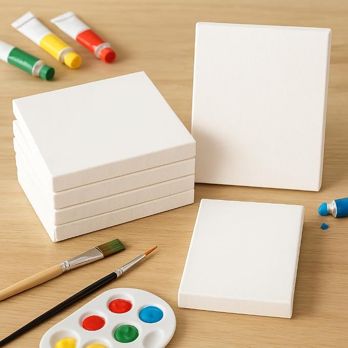 LWR CRAFTS Mini Stretched Canvas 2" X 3" Pack of 12