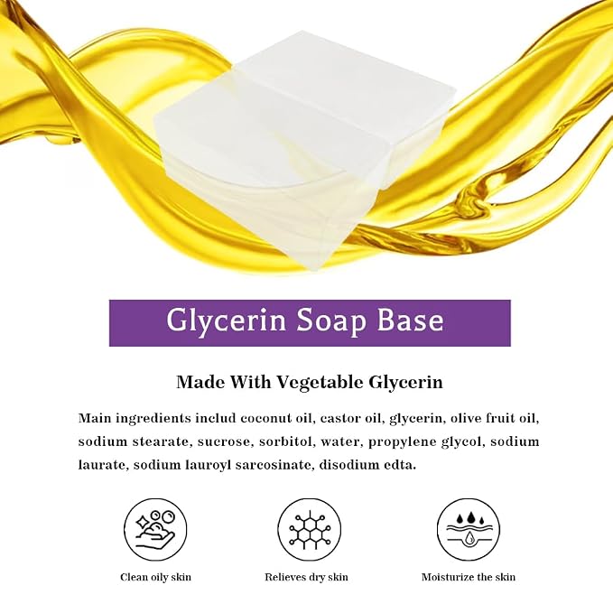 Clear Soap Base, Melt and Pour Glycerin Soap Base for Soap Making 25.2 LB