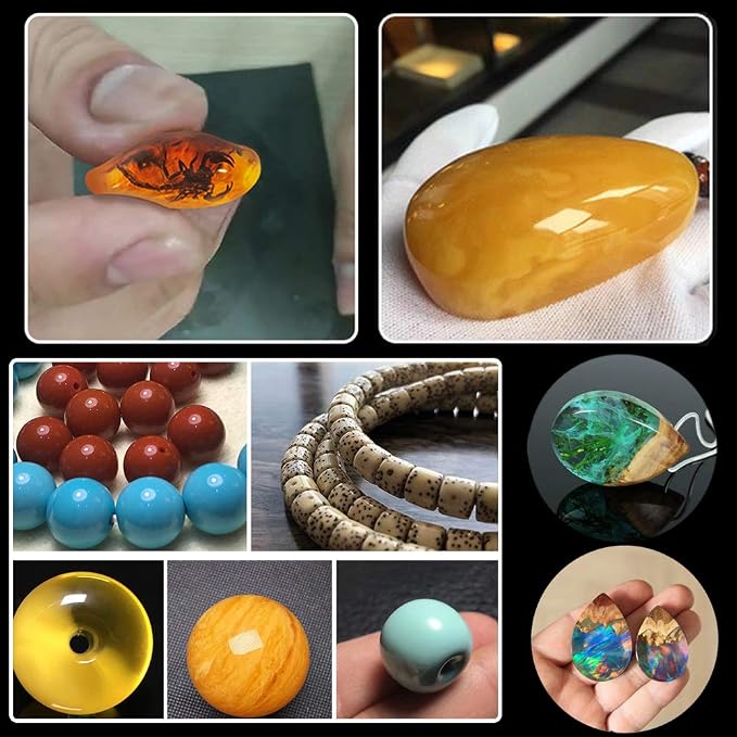 Sakolla15 Pcs Resin Casting Tools Set - Include Sand Papers, Polishing Blocks, Polishing Cloth, Round File, Semicircular File, Flat File and Scissors for Polishing Epoxy Resin Jewelry Making Supplies
