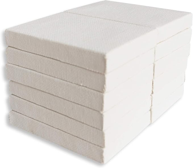 LWR CRAFTS Mini Stretched Canvas 2" X 3" Pack of 12