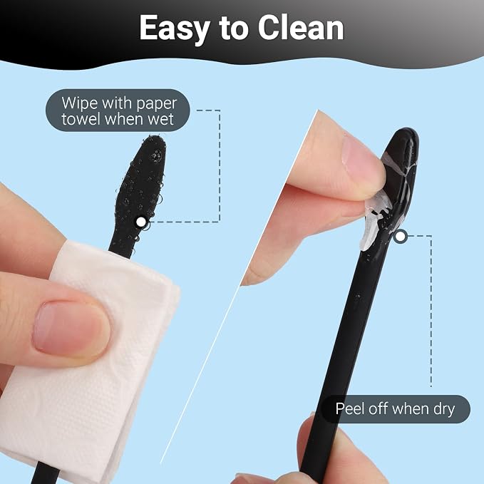 Gartful 9PCS Epoxy Resin Stir Sticks, Large Silicone Mixing Sticks for Resin Art, Reusable Stirring Rods for Paint, Glitter Tumblers, Face Mask, Slime Making, Arts and Crafts Projects, Black