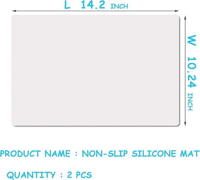 Small Silicone Mats for Crafts Clear: 10.24"W x 14.2"L Heat Resistant