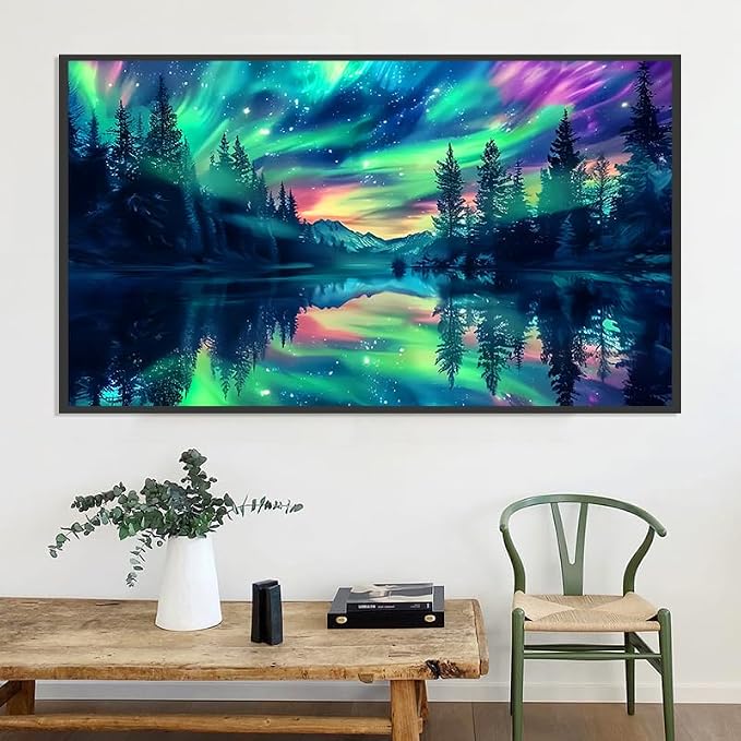 5D Diamond Art Kits for Adults Large Size Diamond Painting Kit 27.6x15.8in | Extra Large Northern Lights Diamond Art Kit for Adult, DIY Large Size Aurora Diamond Dots Gem Art Kits for Home Decor Gift