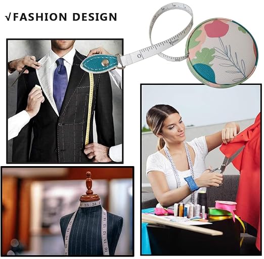 Tape Measure for Body Measuring Fabric Sewing Tailor Ruler Flexible Soft Pocket Small Mini Body Measurement Cloth Measuring Tape 60 Inch Premium Leather Retractable Tape Measure