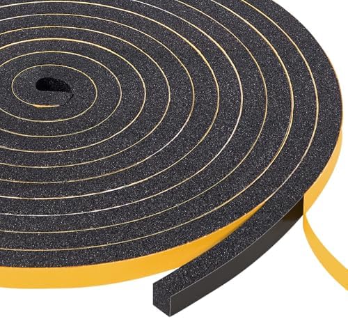 Yotache Foam Weather Stripping 1/4" W X 1/4" T, 16.5 Ft Length