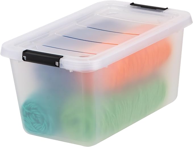 IRIS USA 6-Pack 13.5 Quart Clip Box with Latching Lid