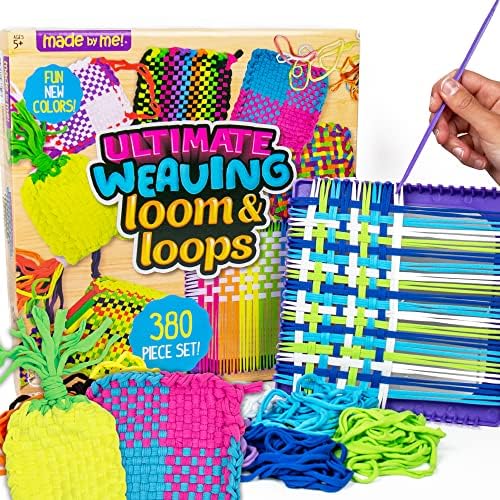 Made By Me Weaving Loom Arts and Crafts Kit, Ultimate Set, 378 Craft Loops