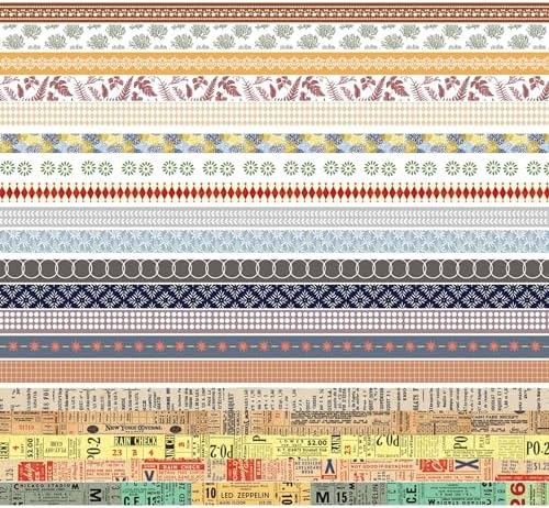 YUBBAEX 20 Rolls Basic Patterns Washi Tape Set Skinny Masking Creative Decorative Tapes, Designer's Selection (Collection 4-Romance)