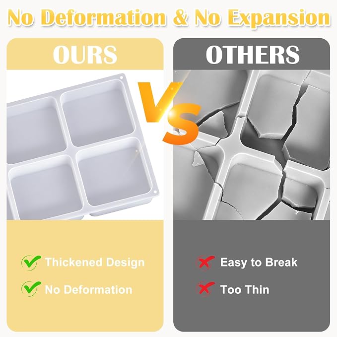 YOILES Deep Coaster Resin Molds Silicone,Epoxy Resin Molds | Square Silicone Molds for Resin Casting Craft Mold for Flower Preservation DIY Art(Square)
