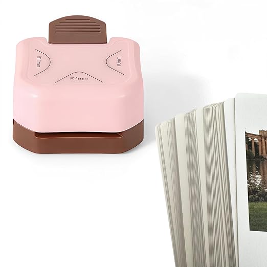 QIQQIKIN Corner Rounder Punch Pink,Paper Punches for Crafting,Cardstock,Edge Cutter,Scrapbook,Card Making Supplies,Journaling Accessories, Photos Cards Scrapbooking