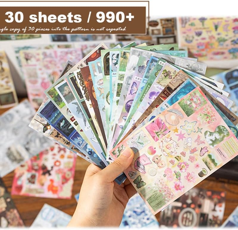 Japanese Sticker Book 990+Pcs dreamcore Stickers Kawaii Manga Style Stickers Aesthetic DIY Scrapbooking Notebook Decorate Planner