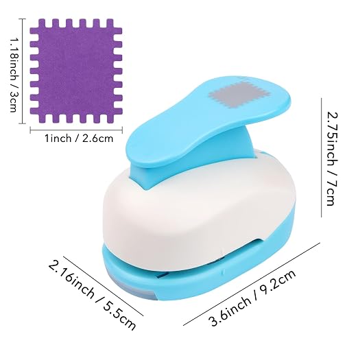 BAOFALI Stamp Puncher 1.2x1 inch Stamp Punch Rectangular Postage Stamp Punch |Stamp Hole Puncher| Lever Action Paper Punches forfor Scrapbooking Journaling Card Making