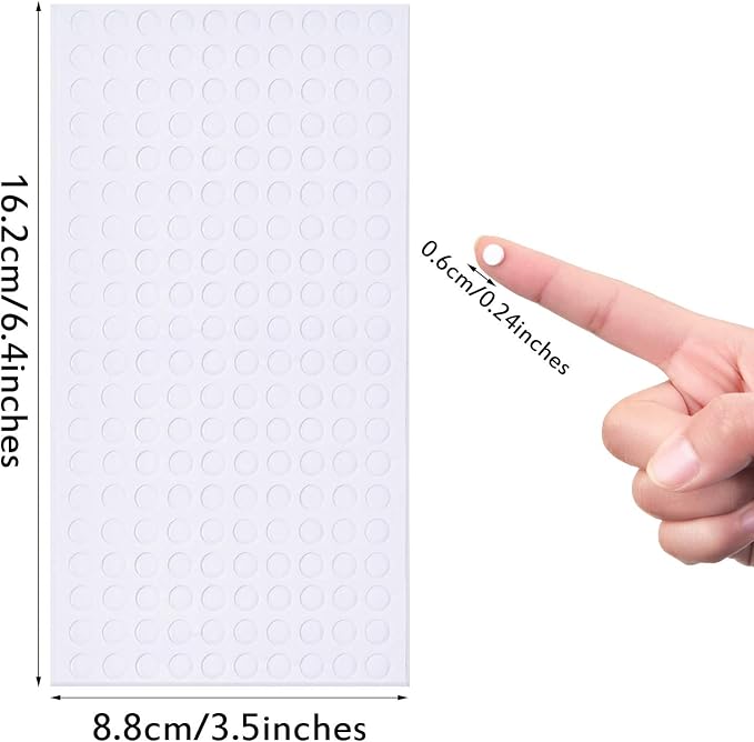 Outus 2400 Pcs Foam Dots Dual Adhesive 3D Foam Tapes Pop Dots, 0.24 Inch