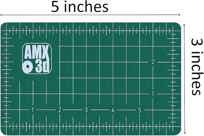 Self-Healing Cutting Mat 3.5 x 5 inch Double-Sided Gridded Surface for Arts, Crafts and Sewing - Pack of 3