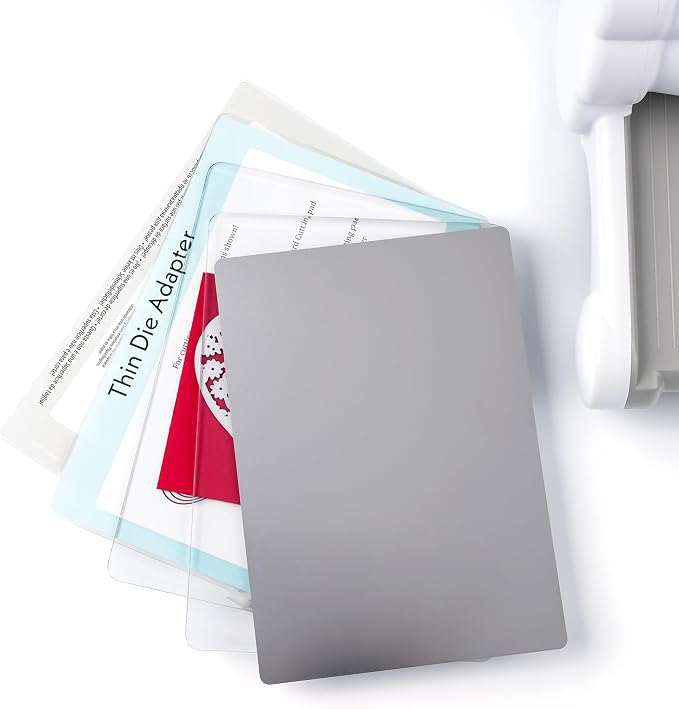 4 Pcs/Set 2 Standard Cutting Pads and 1 Thin Die Adapter 1 Stainless Metal Shim for Die Cutting Machine for Die Cutting Machine Clear Polycarbonate Cutting Pads Die Cutting Plates Embossing Crafting