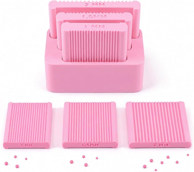 Mini Polymer Clay Bead Maker（1&1.5&2mm）, Clay Beads Roller Bead Shaping Tool Clay Molds for Jewelry Making DIY Bracelet Necklace Craft