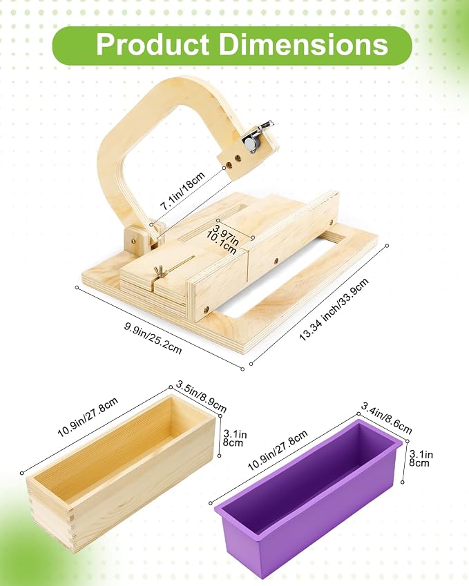 UCEC Soap Cutters for Soap Making Loaf Slicer, Adjustable Soap Cutter Wire