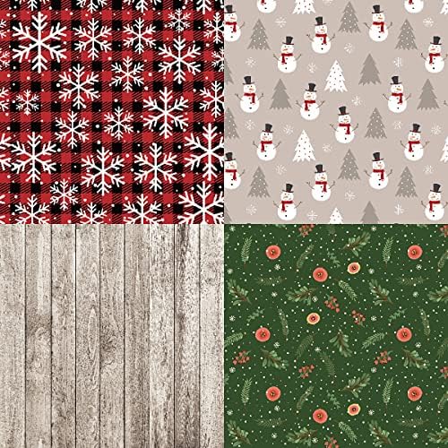 YASMEN Scrapbook Paper Pad 6"×6" - 24 Sheets Christmas Scrapbooking Supplies Kit, Single-Sided Patterned Cardstock Pads for Card Making, Designer Planner Journals, Background Borders, Greeting Cards