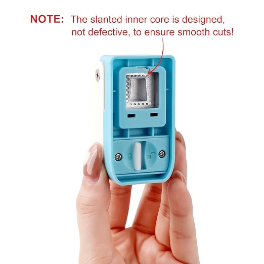 BAOFALI 3Pcs/Set Stamp Punch, 0.6 x 0.5 inch, 1 x 0.8 Inch, 1.5 x 1.2 inch Rectangular Stamps Punch, Lever Craft Hole Cutter Puncher, Paper Punches for Journaling Crafting DIY Scrapbooking Crafts