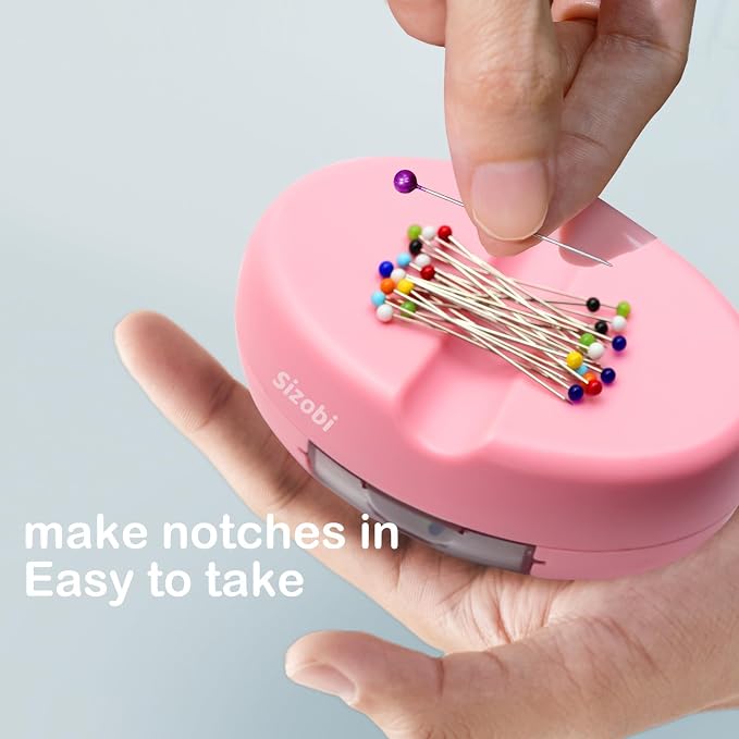 Sizobi Magnetic Pin Holder Cushions with 100 Pcs Ball Head Straight Pins