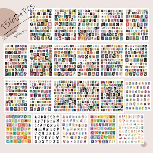 1560Pcs Letter Stickers for Scrapbooking