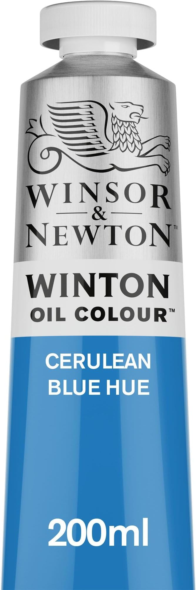 Winsor & Newton Winton Oil Color, 200ml Tube, Cerulean Blue Hue | High-quality pigments, Durable, Lightfast, Permanent, Uniform Consistency, Great Pigment Load