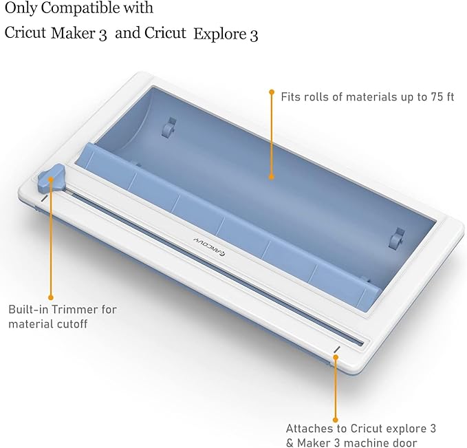 Vinyl Roll Holder with Trimmer for Cricut Maker 3 and Explore 3
