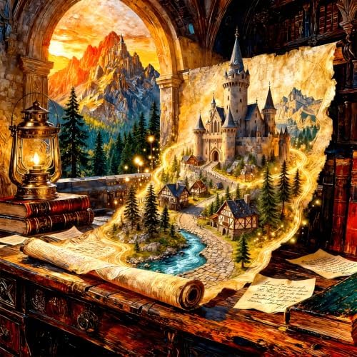 Magic Castle Diamond Art Kits for Adult Diamond Painting Kit for Beginner