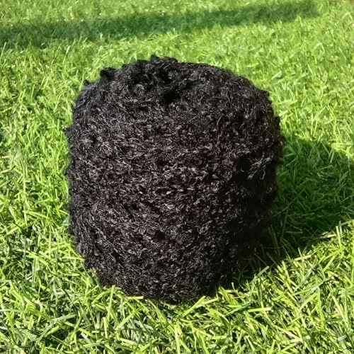 Black 50g Soft Plush Wool Acrylic Fancy Loop Yarn for Crochet
