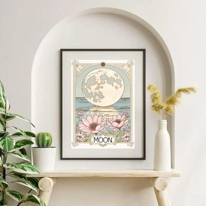 3Pack Vintage Tarot Astrology Diamond Art Kits for Adults,Sun,Moon,Star 5D Diamond Painting Kit,Diamond Dot Gem Art Painting Kits for Beginners-DIY Paint Crafts Kits for Home Wall Decor 12 X 16Inch
