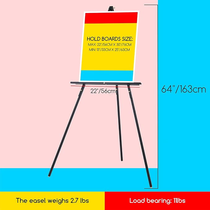 MEEDEN Wooden Easel Stand for Display: Black Wood Tripod for Wedding Sign