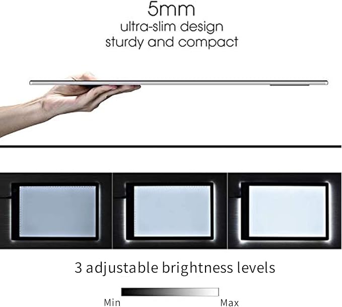 XIAOSTAR Light Box Drawing Pad, 12000 Lux LED Tracing Board A4, USB Powered (Not Rechargeable) PMMA Panel, Adjustable Brightness for Diamond Painting, Sketching, Animation, X-Ray–Includes Accessories | for Artists,Animation Drawing,Sketching,Animation,...