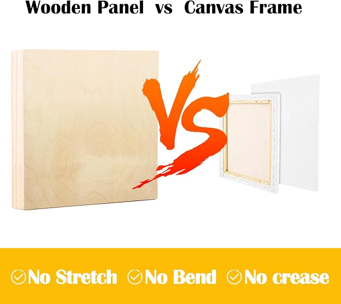 Falling in Art 2 Pack 24x24'' Unfinished Gallery Birch Wood Canvas Panels ﻿