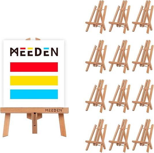 MEEDEN 12 Inch Small Tabletop Easel: 12 Pack Beech Wood Easel for Painting