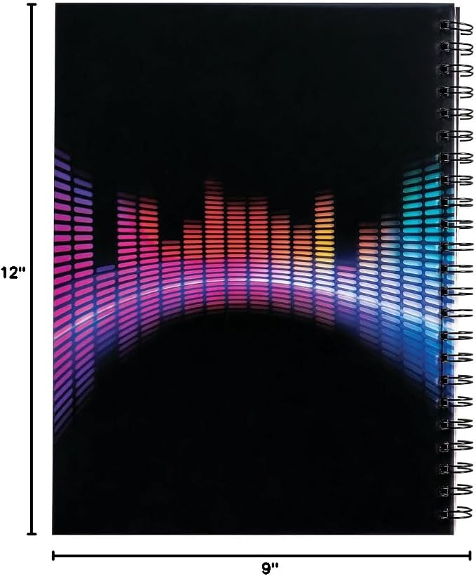 UCreate Fashion Poly Sketch Book, Sonic Vibes, 9" x 12", 1 Count | Supports classroom learning, crafts and creative activities