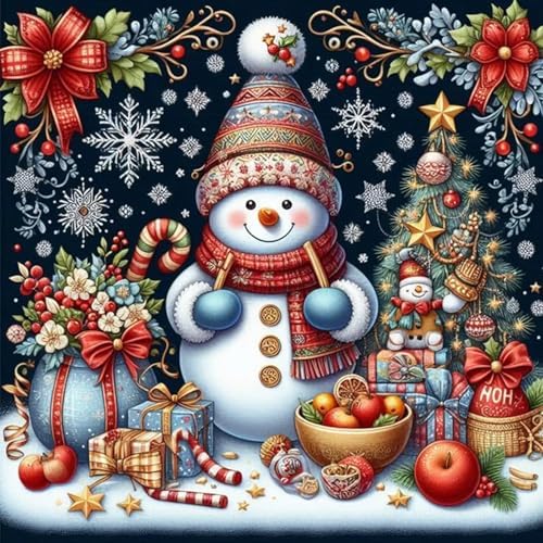 XUCNWL Christmas Diamond Art Kits for Adults,Snowman Diamond Painting