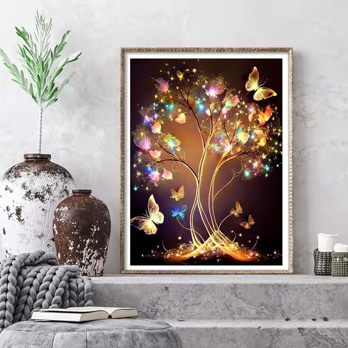 Xylogist Glitter Tree Diamond Painting Kits for Beginner 12X16Inch