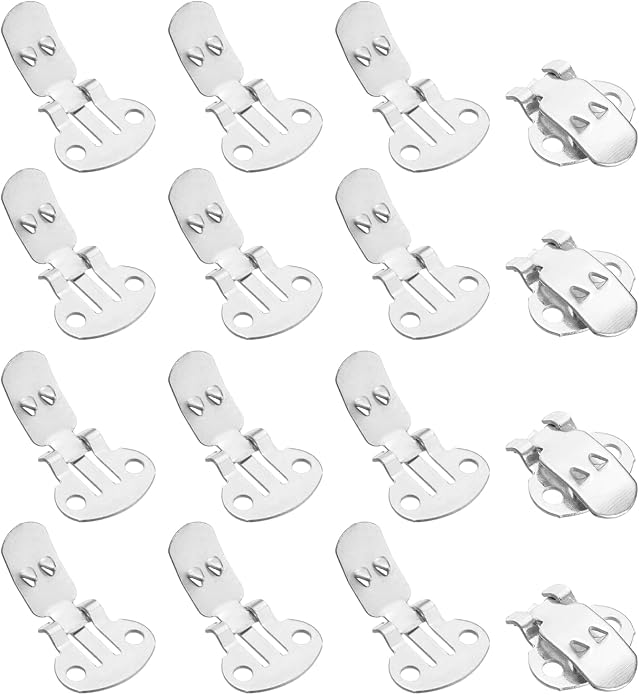 Stainless Steel Flat Blank Shoe Clips, Flat Blank Shoe Clips Bulk Supplies Metal Embellishments for DIY