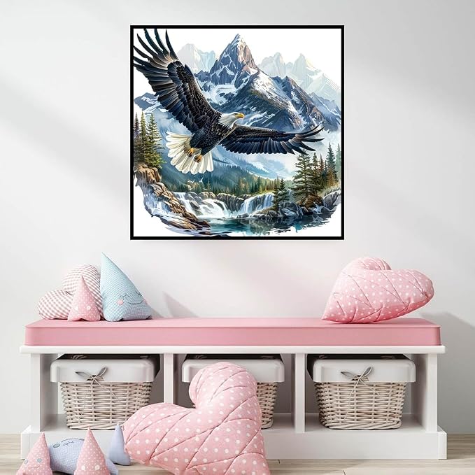 ijbnhd Eagle Diamond Art Kits for Adults 14x14in