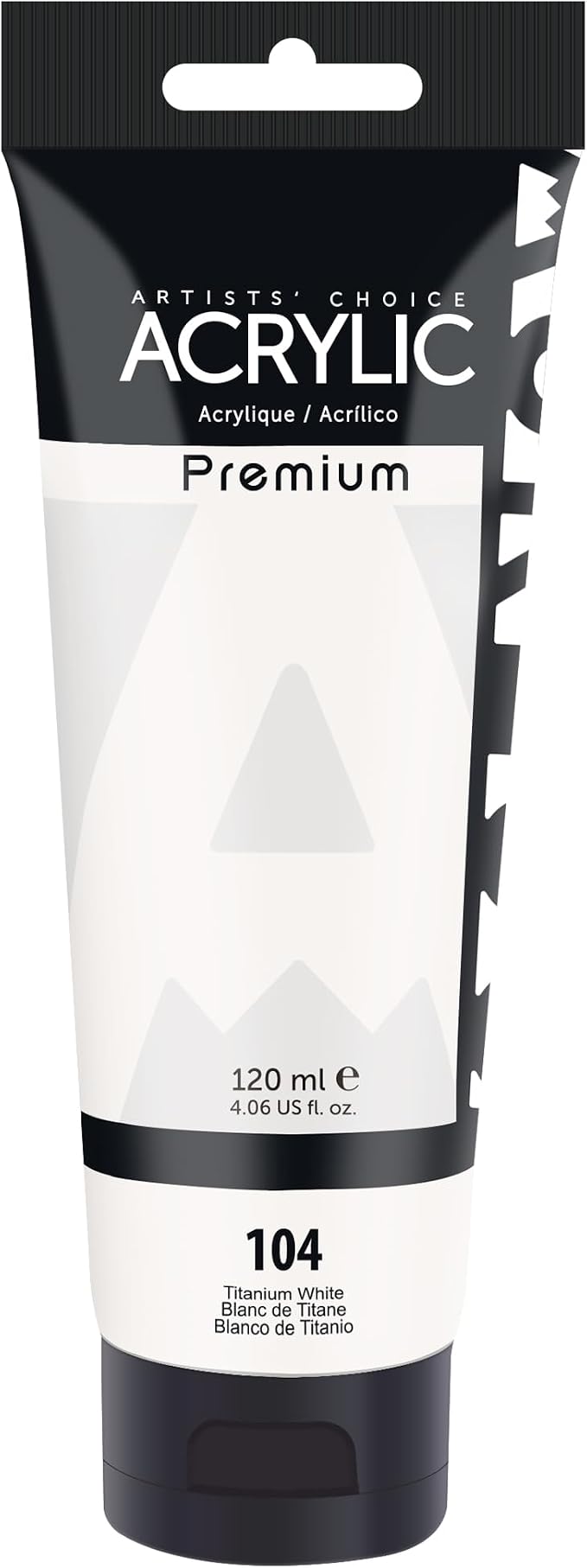 AUREUO Titanium White Acrylic Paint, 4 Fl Oz / 120ml Single Tube, Rich Pigment Art Craft Paints for Canvas, Rocks, Wood, Ceramic, Fabric - Art Supplies for Beginners, Professionals, Artists