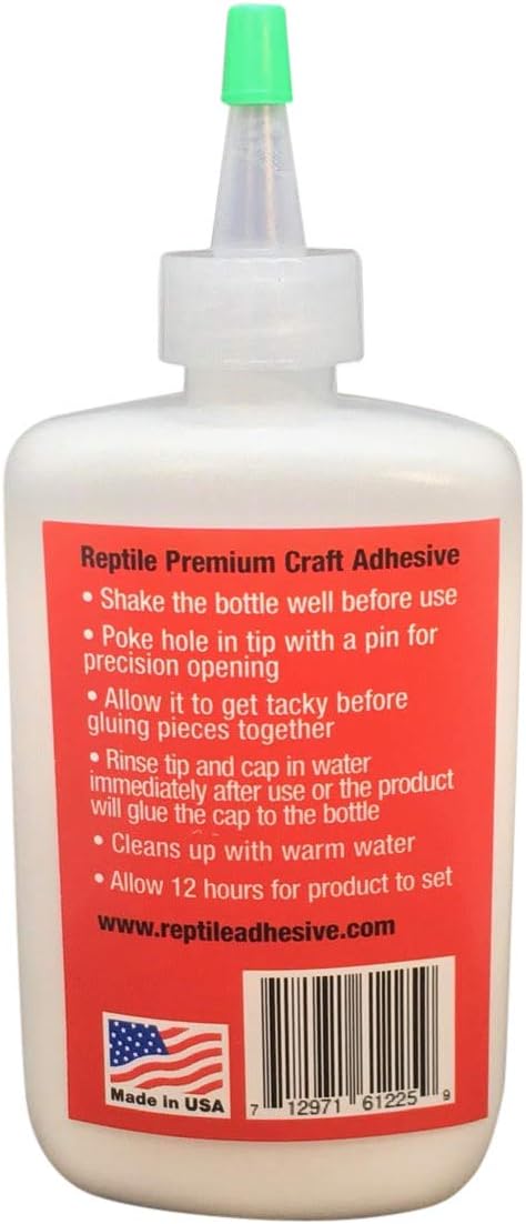REPTILE Premium Craft Adhesive 4 oz Dries Clear-Order and Ship Above 40 Degrees F